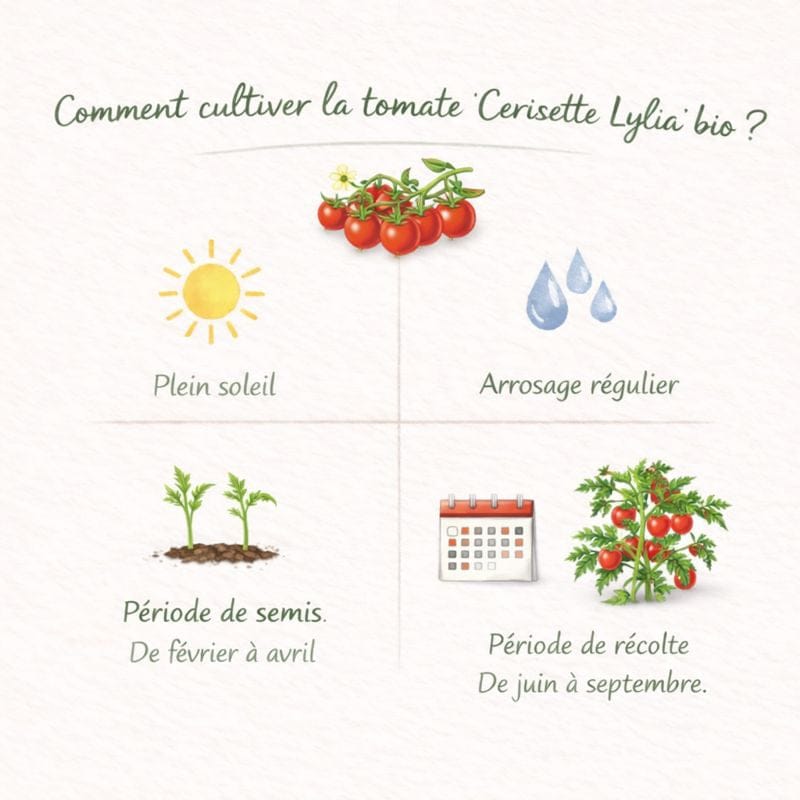 Kit tomate 'Cerisette Lylia' bio 4 L