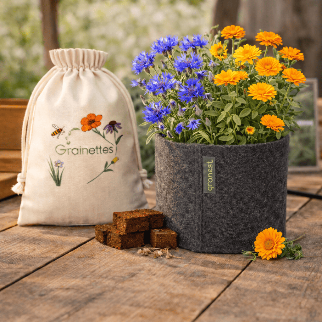Kit Fleurs Gourmandes : Bleuet + Souci 4 L