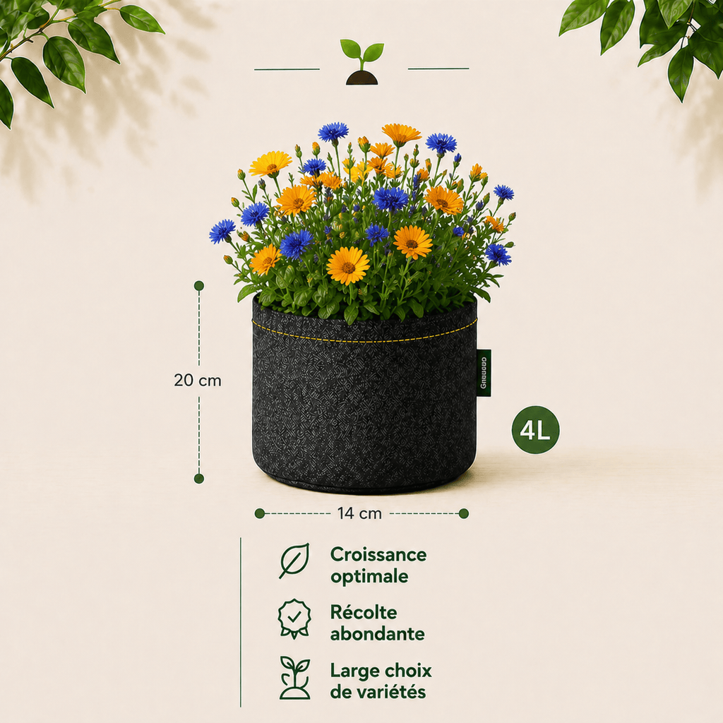 Kit Fleurs Gourmandes : Bleuet + Souci 4 L