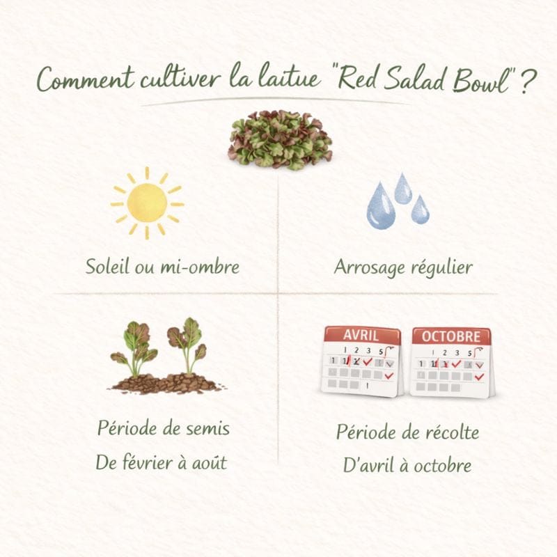 Kit laitue "red salad bowl" bio 4 L
