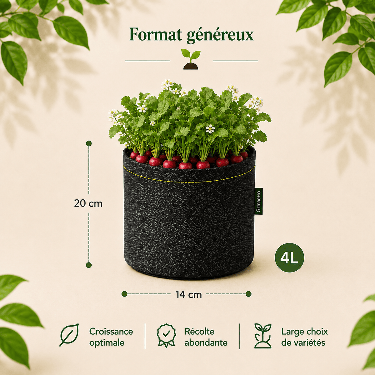 Kit radis de 18 jours bio 4 L
