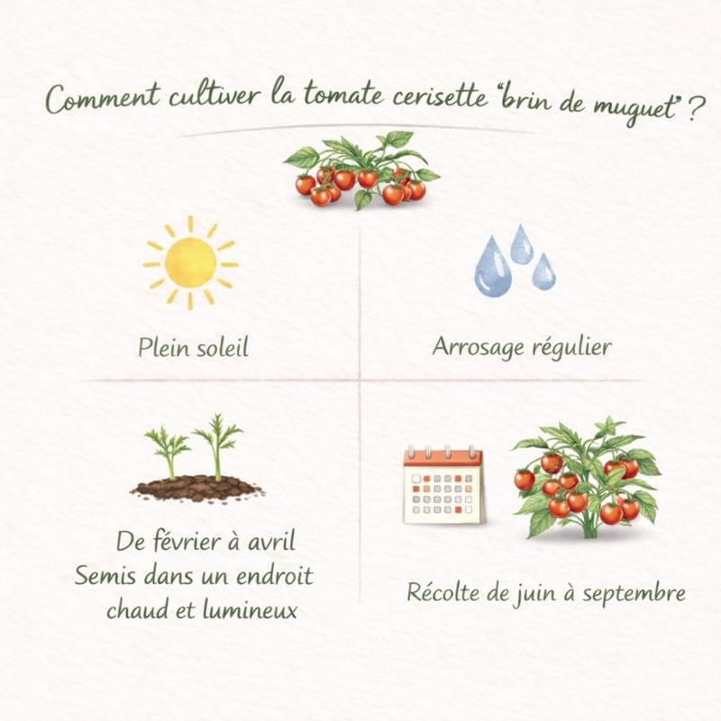 Kit tomate cerisette 'brin de muguet' bio 4 L